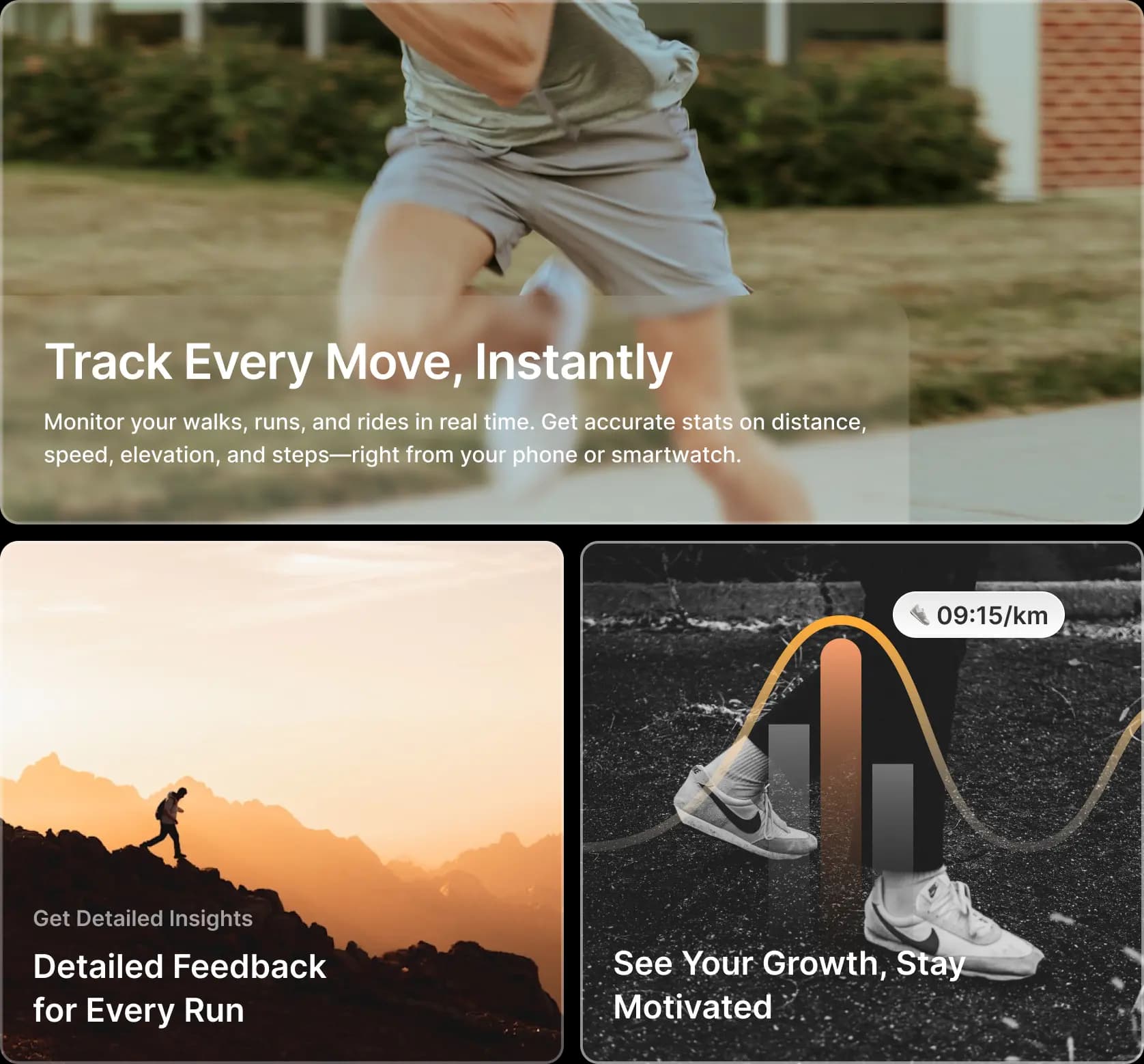 Record walk, run, hike, or cycling with MyFitnessCoach fitness tracker app. Track outdoor activities with GPS, get detailed insights